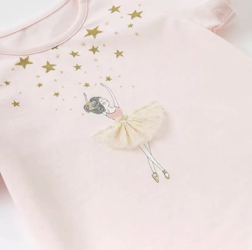 dave&bellaデイブベラ バレリーナデザインTシャツ 80cm 90cm