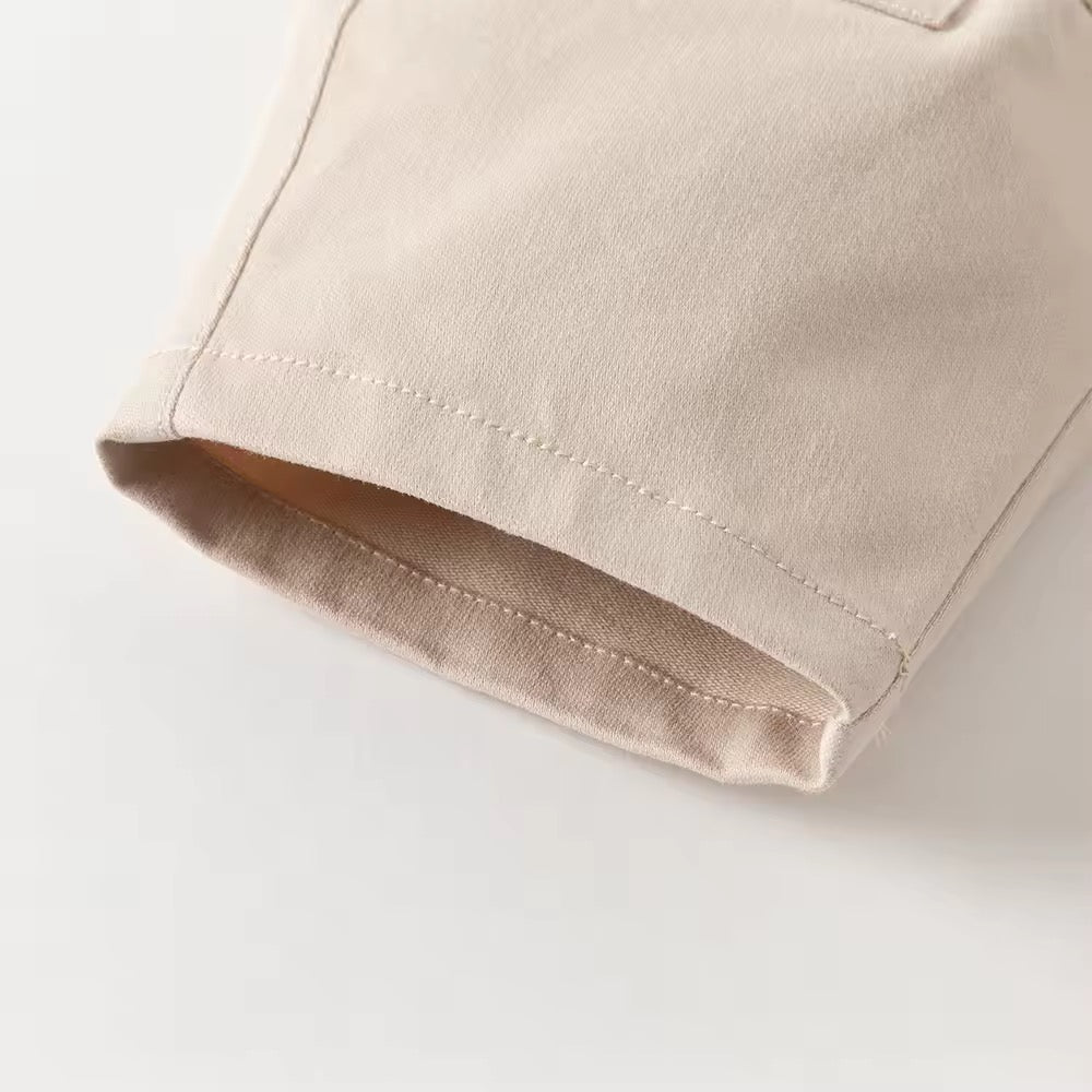 【予約】dave&bella デイブベラ ロゴ刺繍ベージュパンツ DB3253178