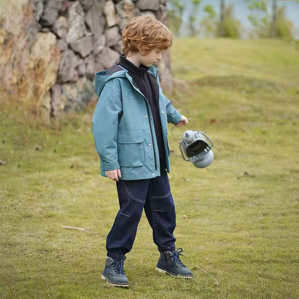 【予約】dave&bella デイブベラ フリースブルゾン付きグリーンアウター DK3253025