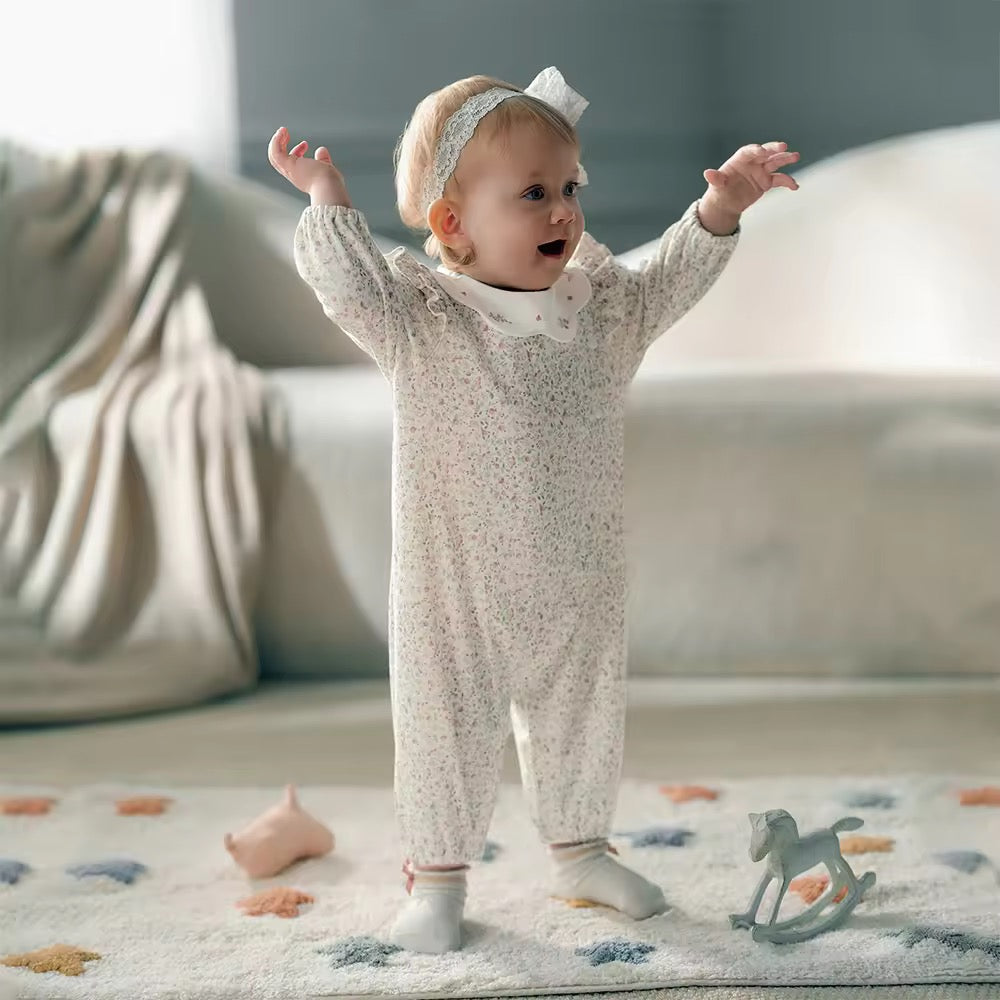 【予約】dave&bella デイブベラ フローラルロンパース DB3253558