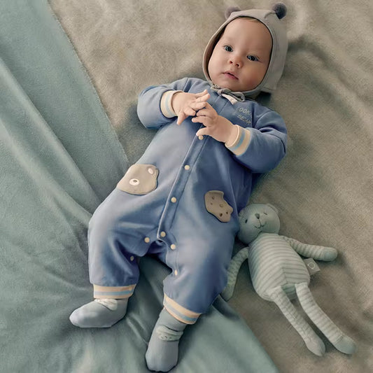 【予約】dave&bella デイブベラ くま&クッキーデザインロンパース DB3253180