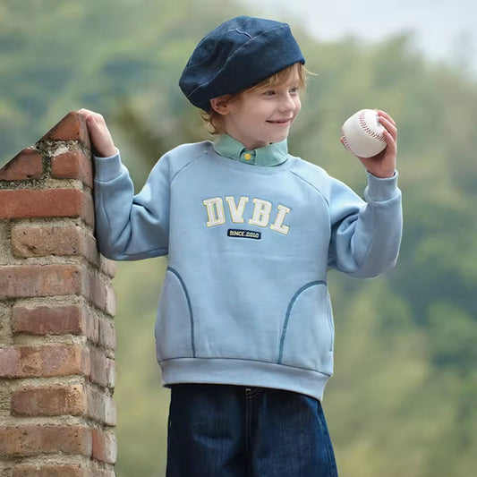 【予約】dave&bella デイブベラ ライトブルー裏起毛トップス DK3252748