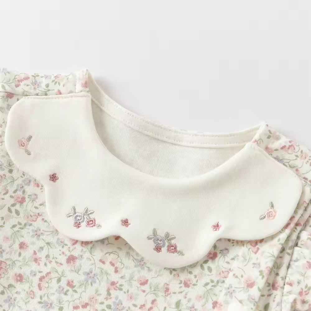 【予約】dave&bella デイブベラ フローラルロンパース DB3253558