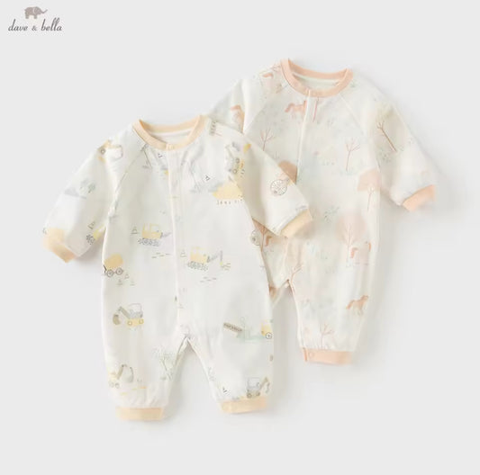 【予約】dave&bella デイブベラ イラストロンパース DB3252828