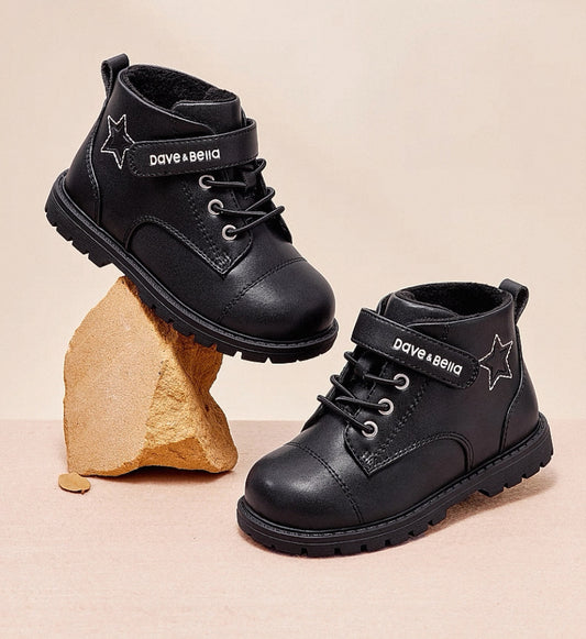【予約】dave&bella デイブベラ スターデザインブラックブーツ DB4242781