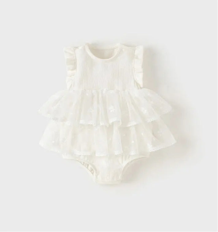 dave&bella デイブベラ ホワイトベビードレス3点セット DB1247713