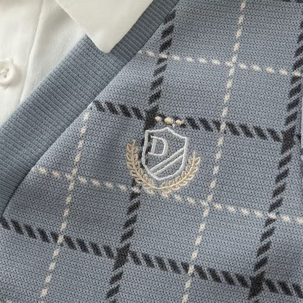 【予約】dave&bella デイブベラ ネクタイ付きチェックカーディガンドッキングトップス&パンツセット DB3253183