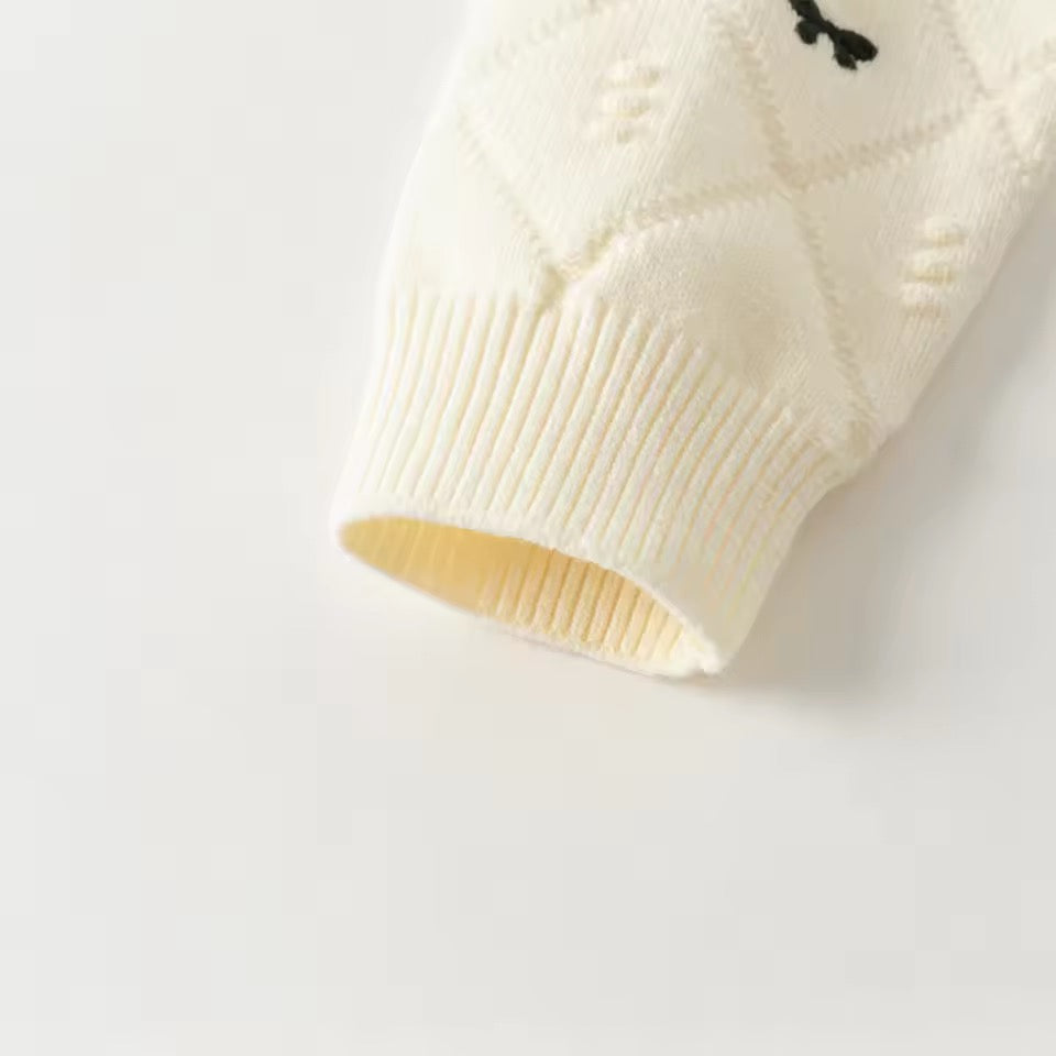 【予約】dave&bella デイブベラ リボン刺繍ニットワンピース DK4253846