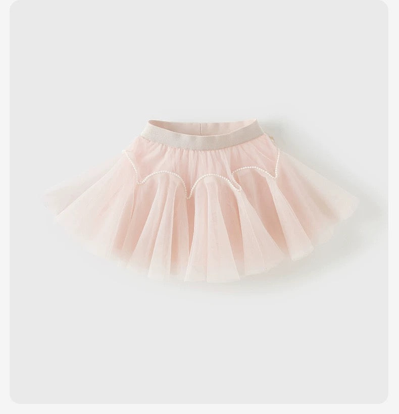 dave&bella デイブベラ パール刺繍チュールスカート DB2251803