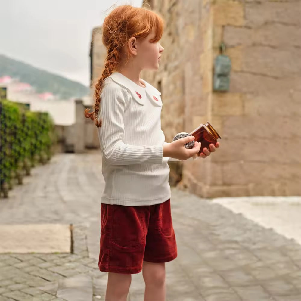 【予約】dave&bella デイブベラ ハート襟リブトップス DK3252660