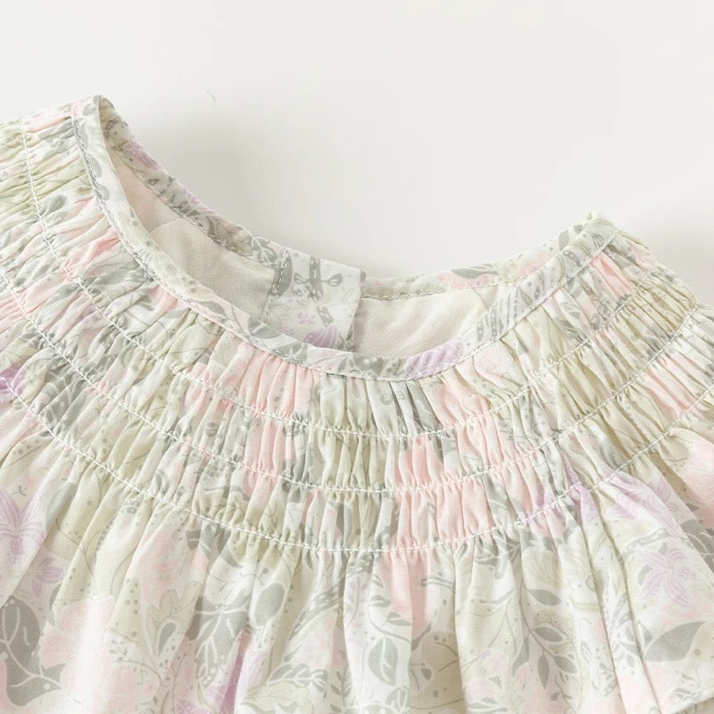 dave&bella デイブベラ ガーデンデザイントップス&フラワー刺繍パンツセット DB2241074