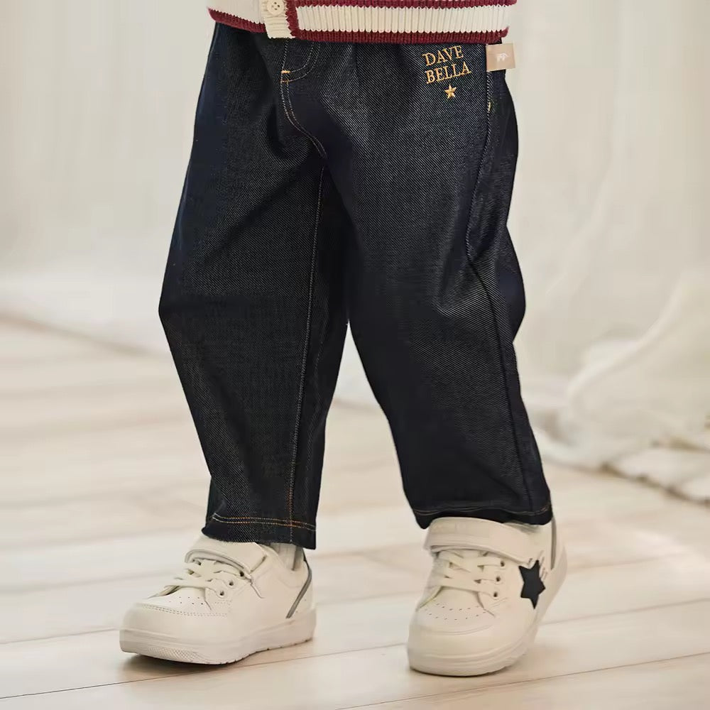 【予約】dave&bella デイブベラ ロゴ刺繍ストレッチデニムパンツ DB3252882