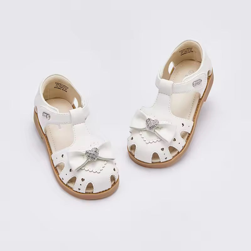 dave&bella デイブベラ ハートリボンホワイトサンダル DB2252034