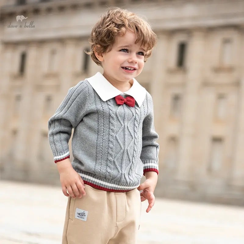 dave&bella Dave Bella Bowtie Docking Gray Knit DB4237237