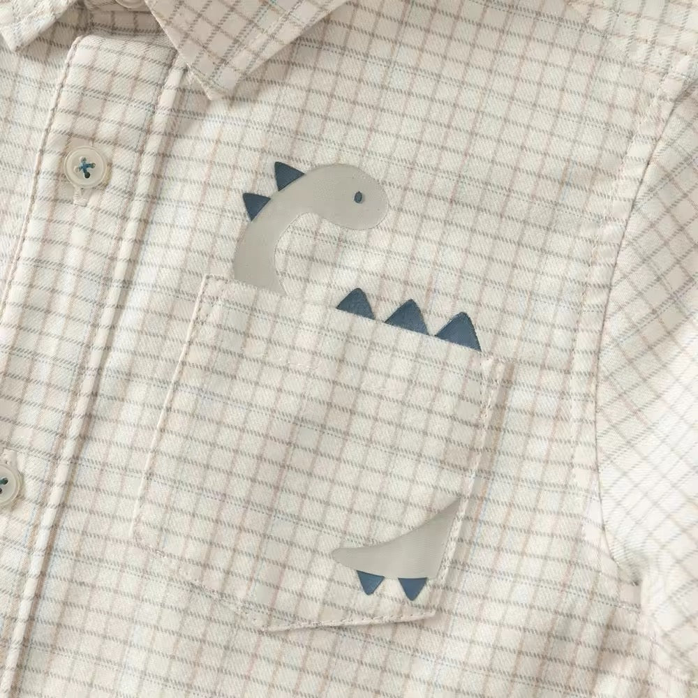 【予約】dave&bella デイブベラ ポケットダイナソーシャツ&パンツセット DB3252509