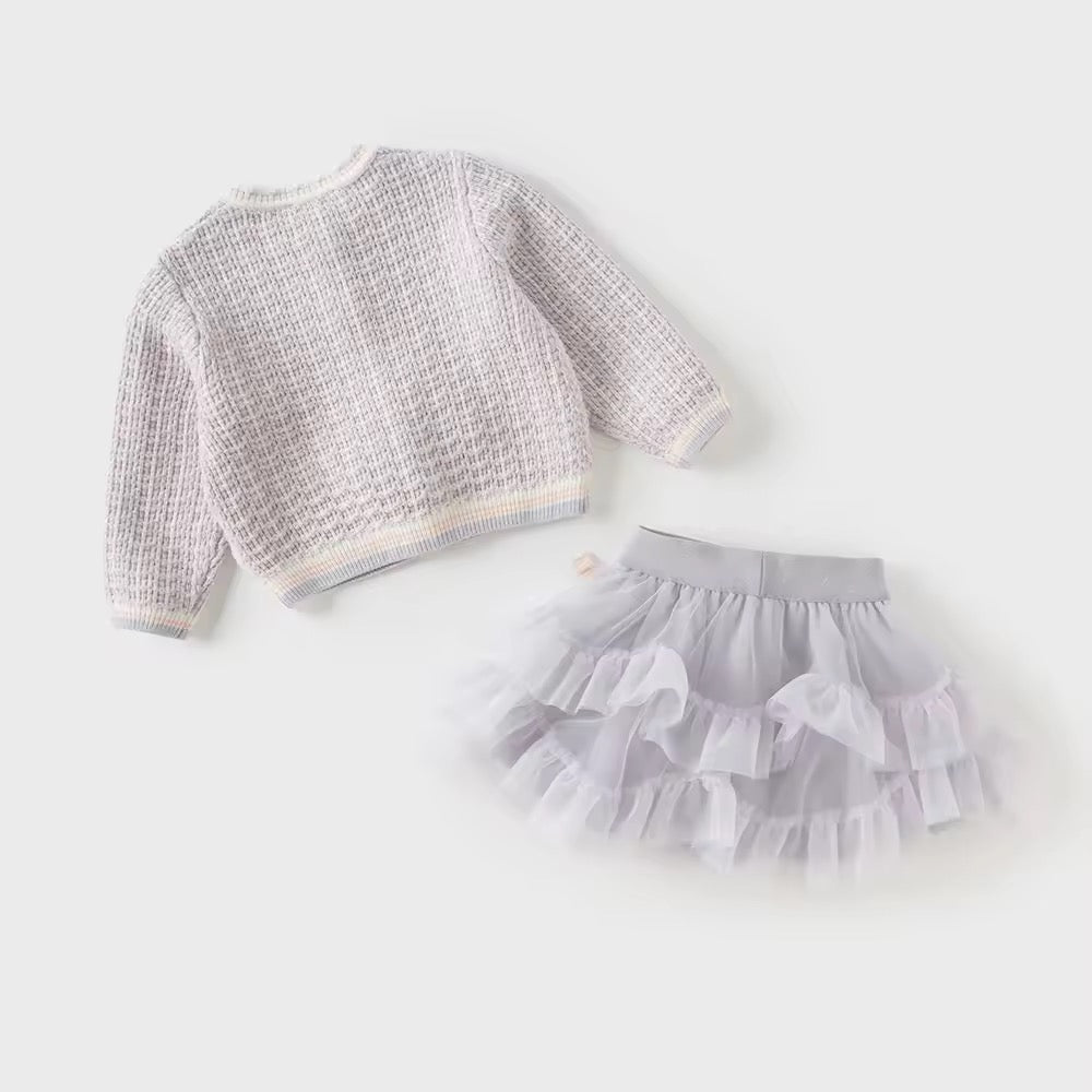 【予約】dave&bella デイブベラ カーディガン&チュールスカートセット DB3253538