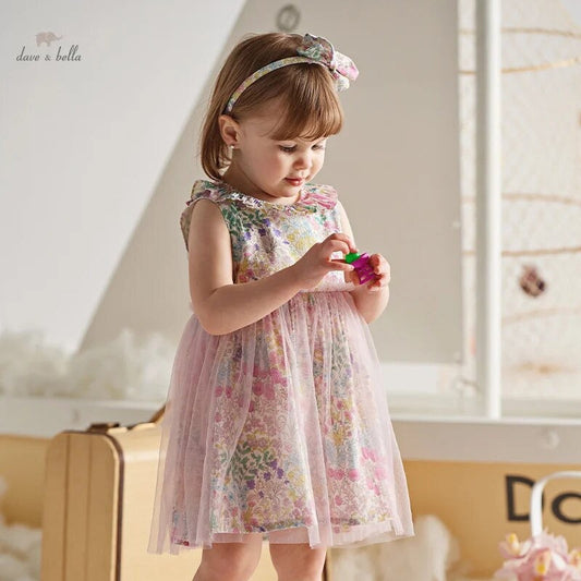 dave&bella デイブベラ フローラルチュールワンピース DB2240943