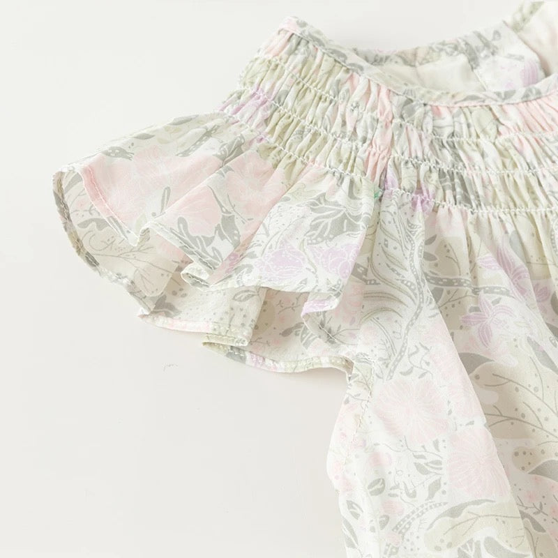 dave&bella デイブベラ ガーデンデザイントップス&フラワー刺繍パンツセット DB2241074