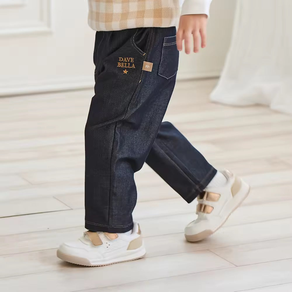 【予約】dave&bella デイブベラ ロゴ刺繍ストレッチデニムパンツ DB3252882