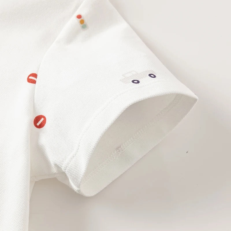 dave&bella デイブベラ くるまイラストポロシャツ DB2248484