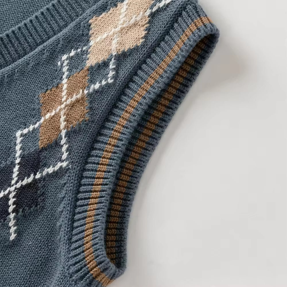 【予約】dave&bella デイブベラ アーガイルデザインベスト DB3253181