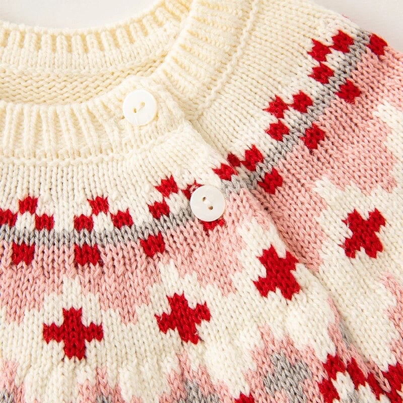 dave&bella pompon winter sweater with attached collar DB4237460