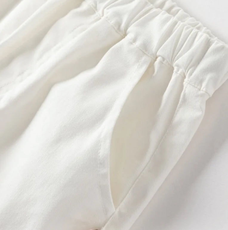 【110cm last one】dave&bella デイブベラ ボウタイ付きグリーンストライプシャツ&ハーフパンツセット DB2251372