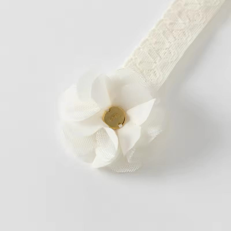 【予約】dave&bella デイブベラ フラワー刺繍ジャケット&チュールロンパース ヘアバンドセット DB3242388