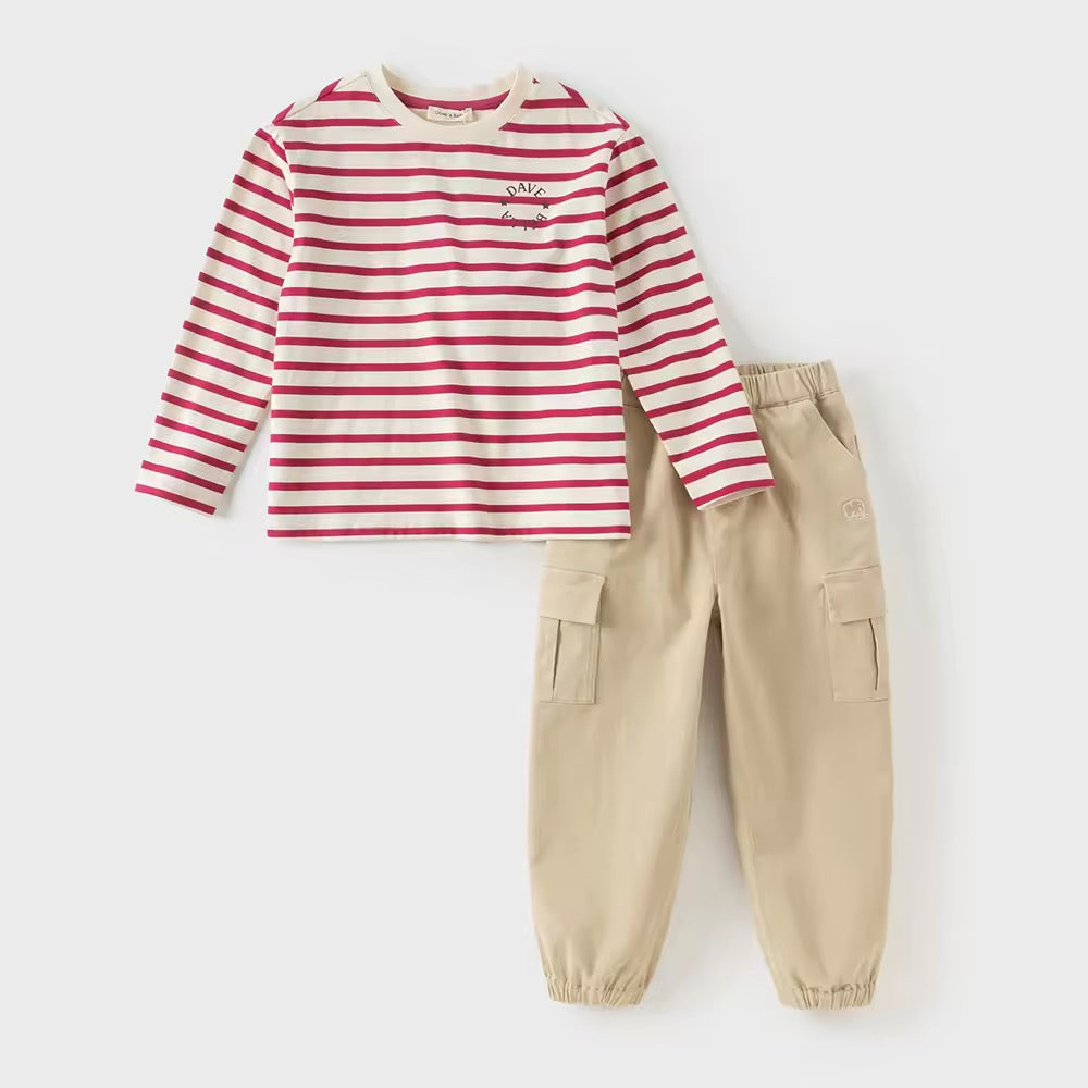 【予約】dave&bella デイブベラ レッドボーダートップス DK3252728