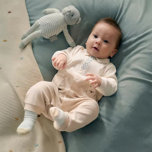 【予約】dave&bella デイブベラ くまちゃんポケットおめかしロンパース DB3253000