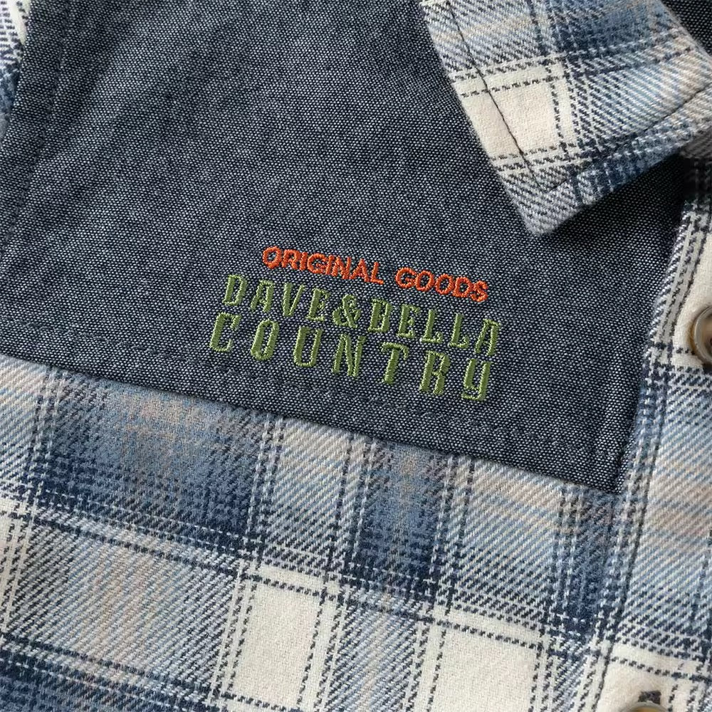 【予約】dave&bella デイブベラ ブルーチェックシャツ DK3253032