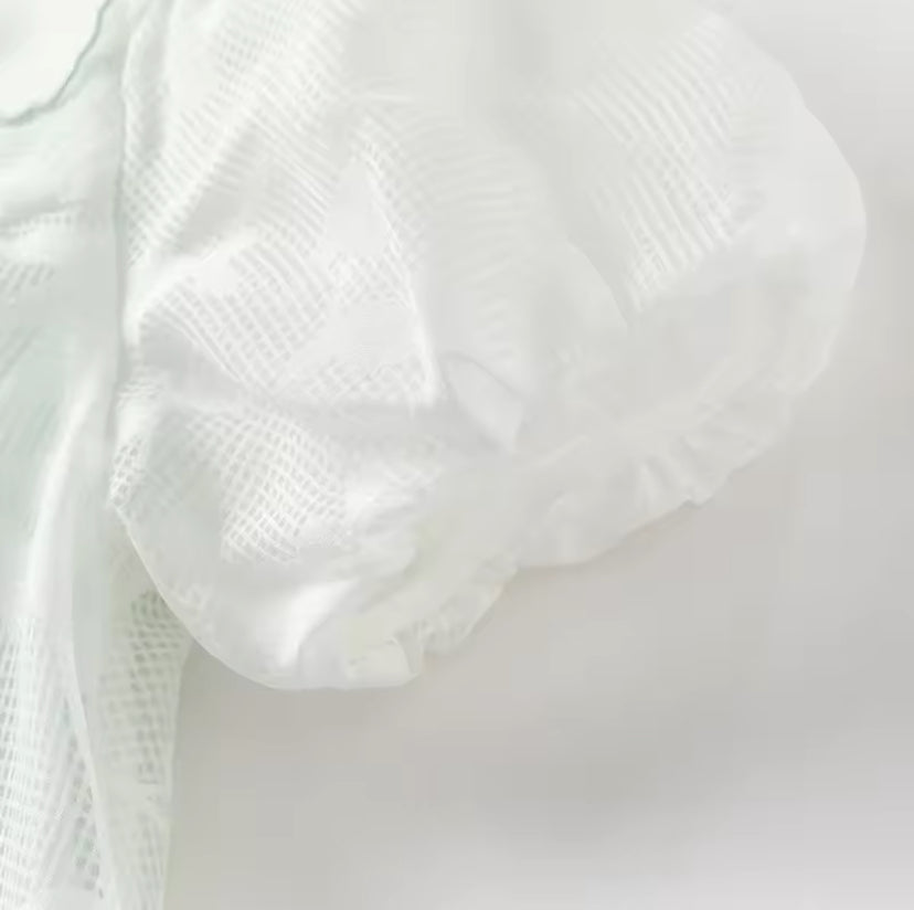 【予約】dave&bella デイブベラ 刺繍襟ライトグリーンワンピース DB2251622