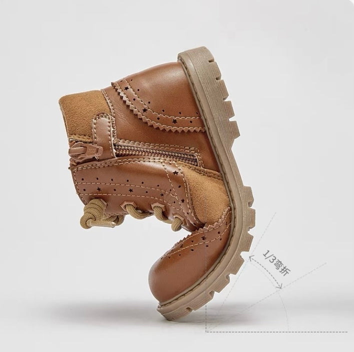 dave&bella デイブベラ 裏起毛ブラウンブーツ DB4238404