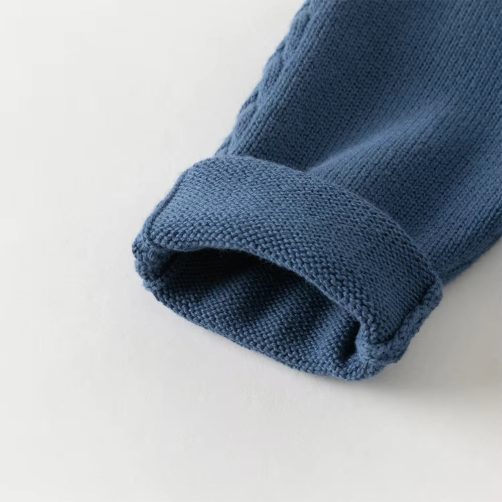 【予約】dave&bella デイブベラ ロゴ刺繍襟付きニットトップス DB4253627