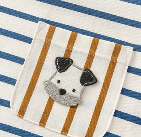 dave&bella デイブベラ わんちゃんアップリケボーダートップス DB2251370