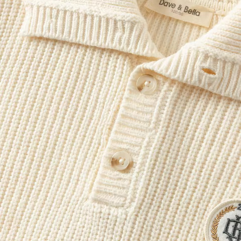 【予約】dave&bella デイブベラ ロゴポイントシンプルニット DK4254670