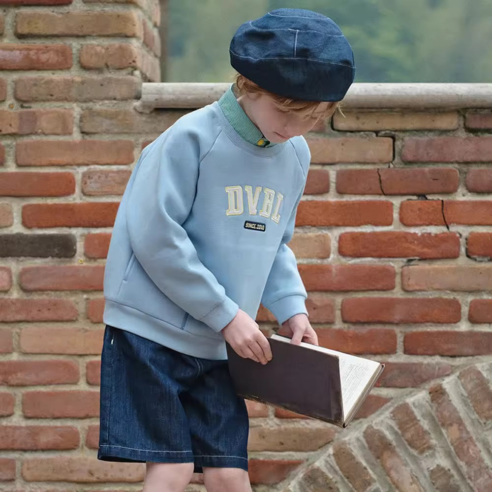 【予約】dave&bella デイブベラ ライトブルー裏起毛トップス DK3252748