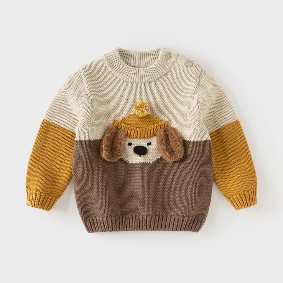 【予約】dave&bella デイブベラ わんちゃんデザインニット DB4243152