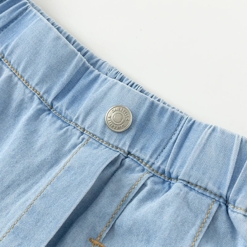 dave&bella デイブベラ フラワー刺繍スカートパンツ DB2240577