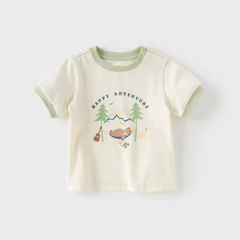 dave&bella デイブベラ リラックスくまさんアップリケTシャツ DB2250241