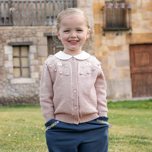 dave&bella デイブベラ フラワー刺繍カーディガン DB3241445