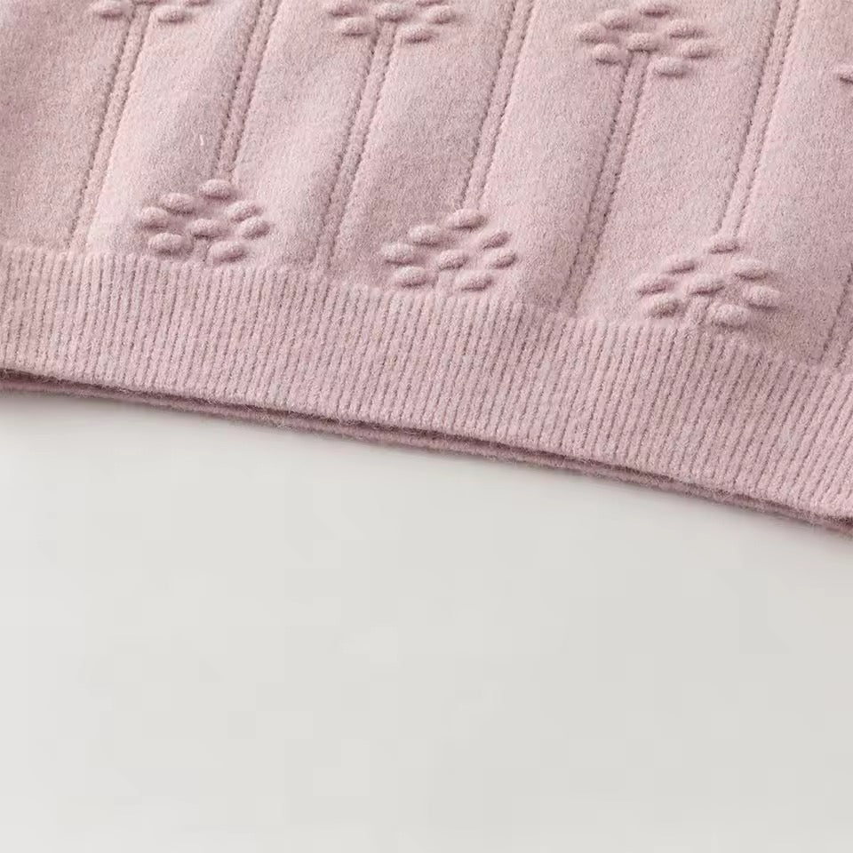 【予約】dave&bella デイブベラ ビッグフリルカラーピンクトップス DK4253629