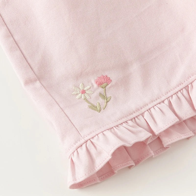 dave&bella デイブベラ ガーデンデザイントップス&フラワー刺繍パンツセット DB2241074