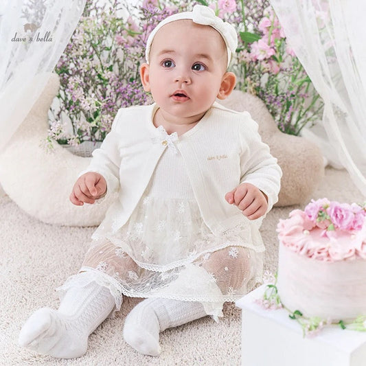 dave&bella デイブベラ ホワイトベビードレス3点セット DB1247713
