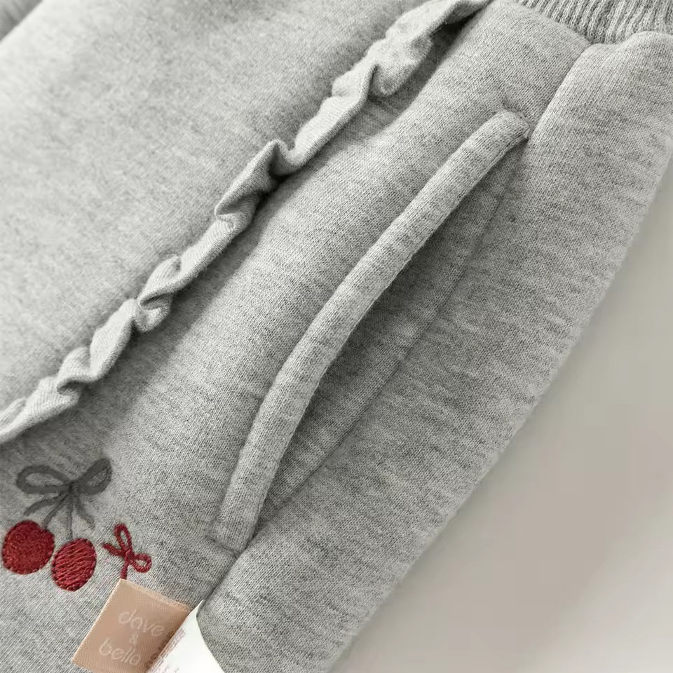 【予約】dave&bella デイブベラ 裏ボアチェリー刺繍パンツ DB4254783