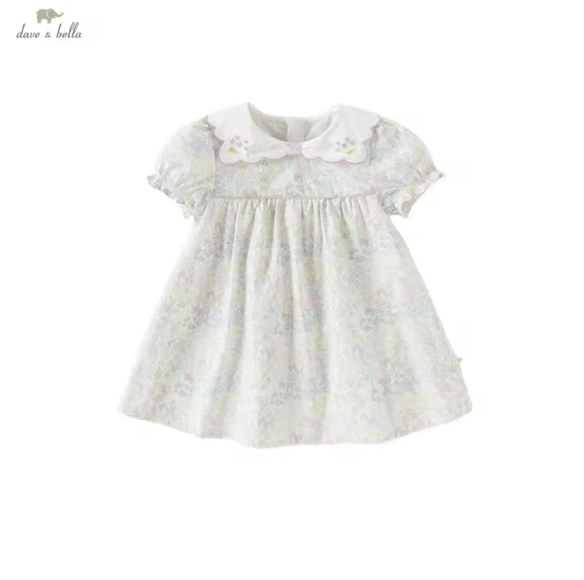 dave&bella デイブベラ フラワー刺繍襟フローラルワンピース DB2251296