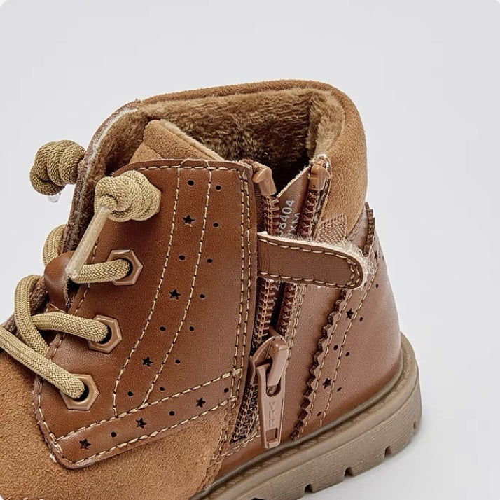 dave&bella デイブベラ 裏起毛ブラウンブーツ DB4238404