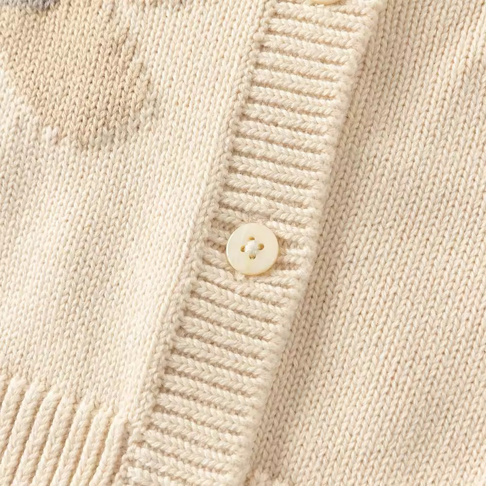 【予約】dave&bella デイブベラ フラワーデザインカーディガン DB3253001