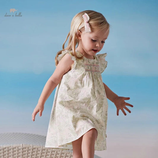 dave&bella デイブベラ フローラルスモッキングワンピース DB2241081