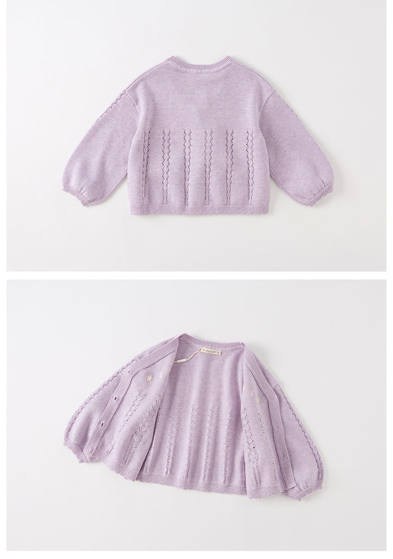 dave&bella Dave Bella Ribbon Design Lilac Cardigan DB1230241 110cm